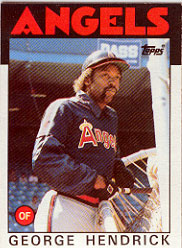 1986 Topps Baseball Cards      190     George Hendrick